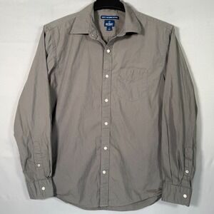 Old‎ Navy Shirt Men's Large Dark Gray Long Sleeve Button Up Shirt Regular Fit